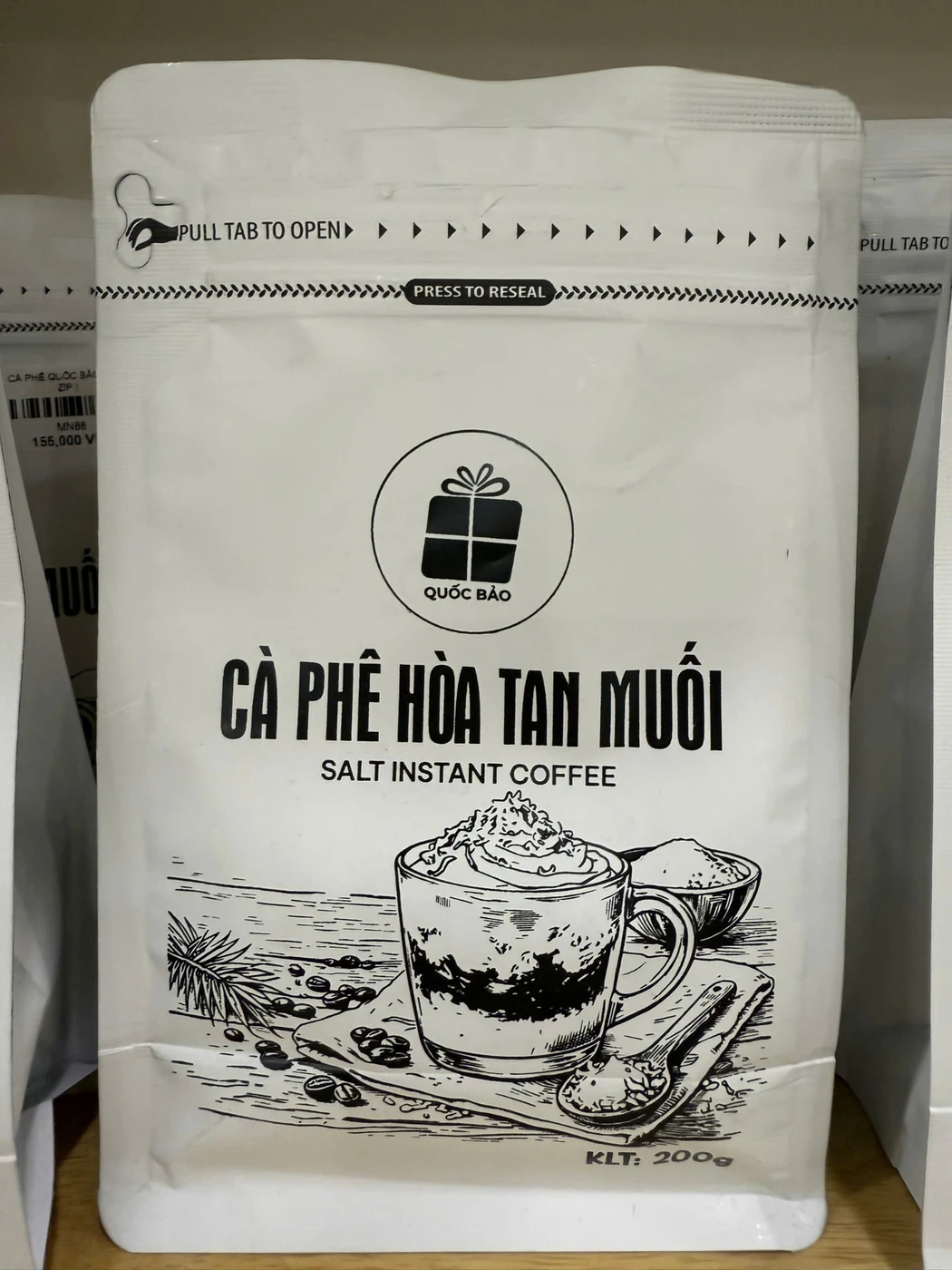 Cà phê hòa tan muối túi 200g Quốc Bảo