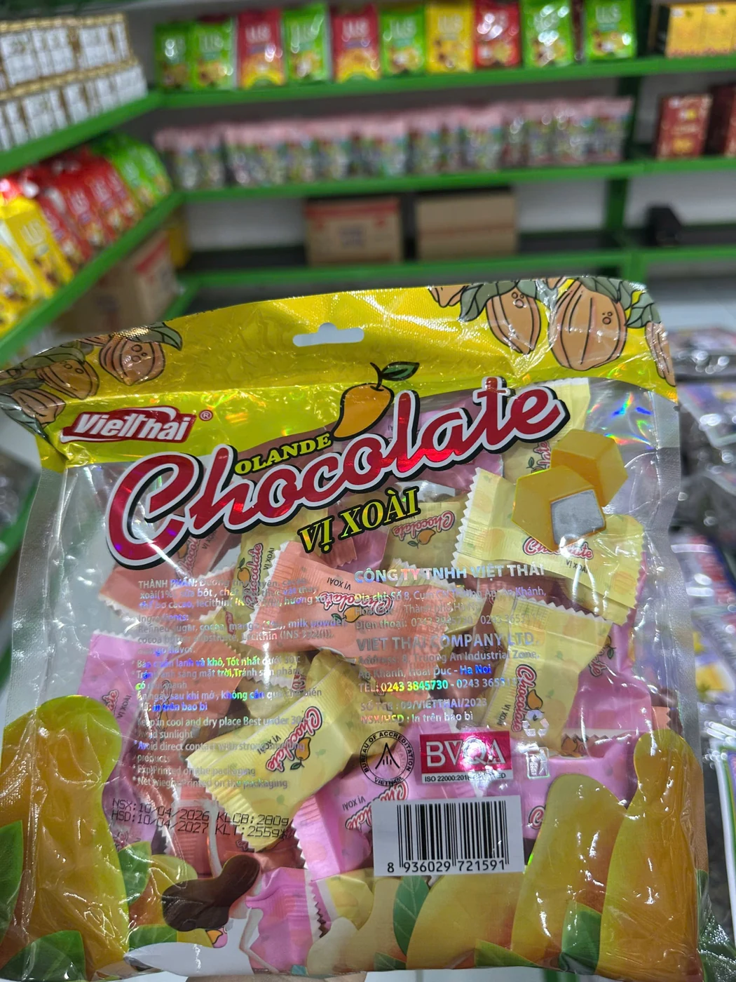 Chocolate vị xoài tại Quốc Bảo