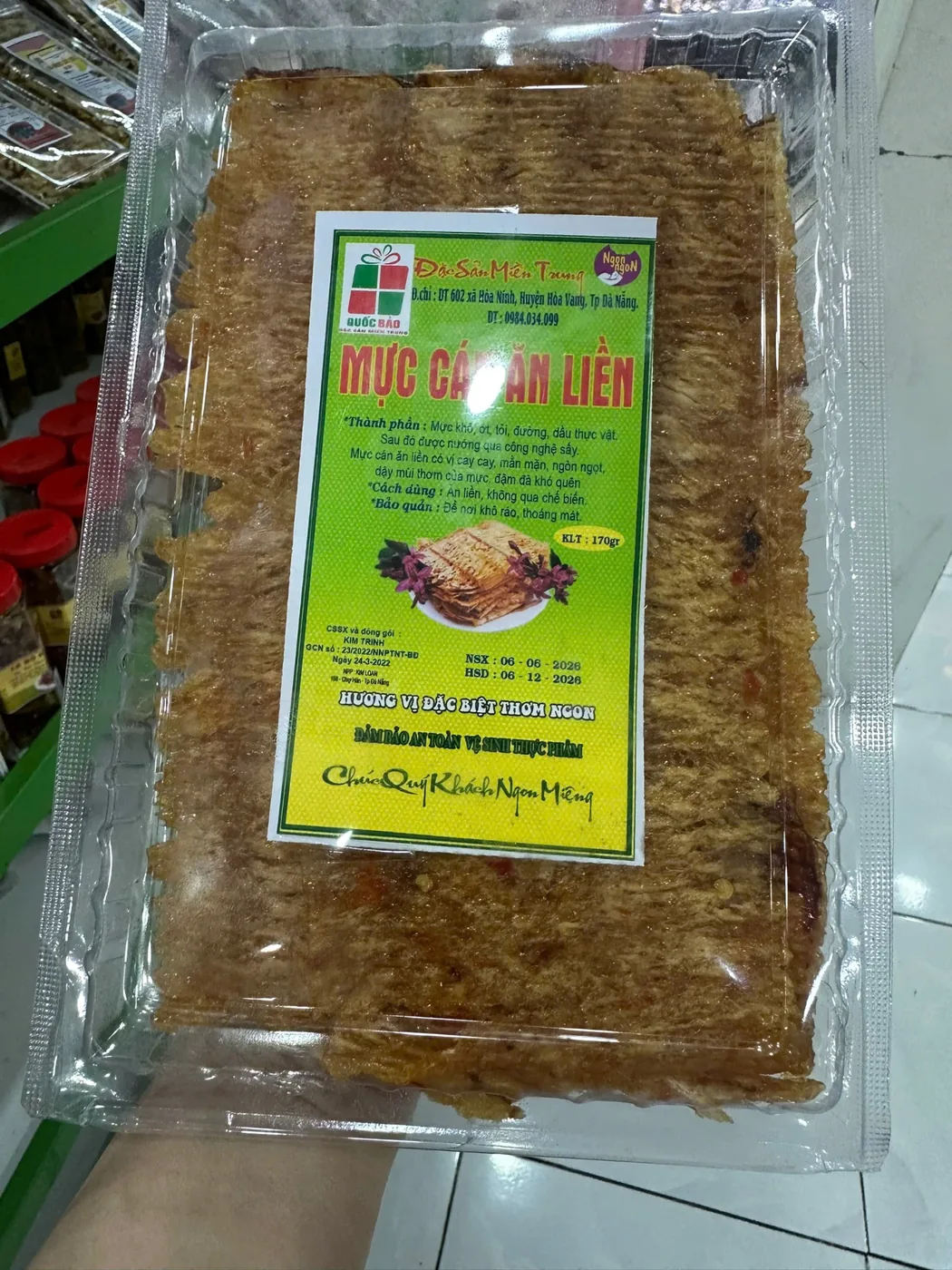Mực cán ăn liền Quốc Bảo